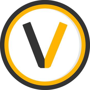 Small v Icon vector
