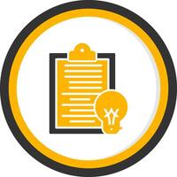 Summary Glyph Two Color Circle Icon vector