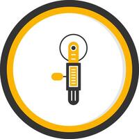 Tile Cutter Glyph Two Color Circle Icon vector