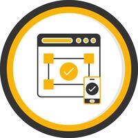 Accesibility Glyph Two Color Circle Icon vector