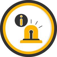 Emergency Information Glyph Two Color Circle Icon vector