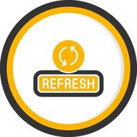 Refresh Glyph Two Color Circle Icon vector