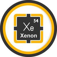 Xenon Glyph Two Color Circle Icon vector