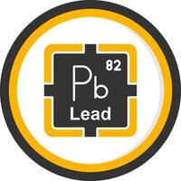 Lead Glyph Two Color Circle Icon vector