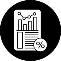 Sales Report Circle Inverted Icon vector