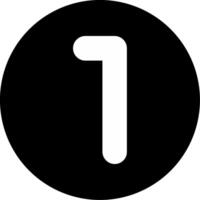 One Circle Inverted Icon vector