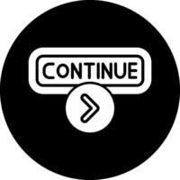 Continue Circle Inverted Icon vector