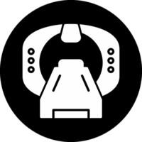 Mri Machine Circle Inverted Icon vector