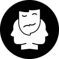 Bipolar Circle Inverted Icon vector