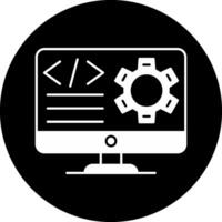 Website Builder Circle Inverted Icon vector