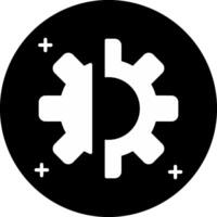 Disruption Circle Inverted Icon vector