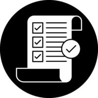 Terms and Conditions Circle Inverted Icon vector