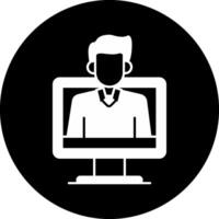 OnCircle Inverted Tutoring Circle Inverted Icon vector