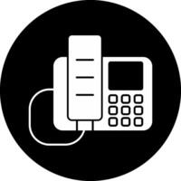 LandCircle Inverted Phone Circle Inverted Icon vector