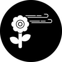 Pollen Allergy Circle Inverted Icon vector
