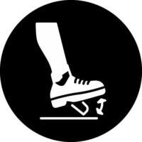 Ankle Flex Circle Inverted Icon vector