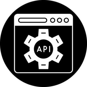 Api Circle Inverted Icon vector