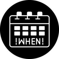 When Circle Inverted Icon vector