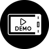 Demo Circle Inverted Icon vector