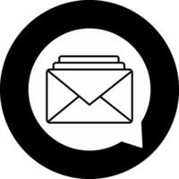 Email Circle Inverted Icon vector