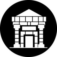 Museum Circle Inverted Icon vector
