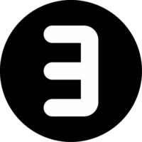 Three Circle Inverted Icon vector