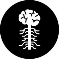 Nervous System Circle Inverted Icon vector