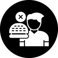 No Appetite Circle Inverted Icon vector