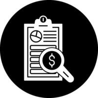 Auditing Circle Inverted Icon vector