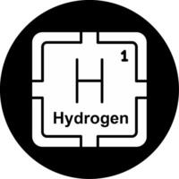 Hydrogen Circle Inverted Icon vector