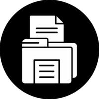 Open File Circle Inverted Icon vector