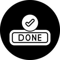 Done Circle Inverted Icon vector
