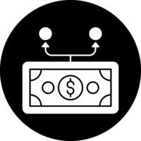 Expenses Division Circle Inverted Icon vector