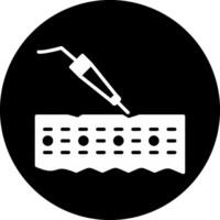 Laser Circle Inverted Icon vector