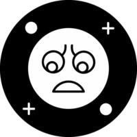 Sad Circle Inverted Icon vector