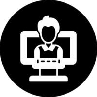 Freelancer Circle Inverted Icon vector