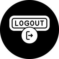 Logout Circle Inverted Icon vector