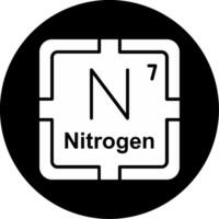 Nitrogen Circle Inverted Icon vector