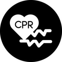 Cpr Circle Inverted Icon vector