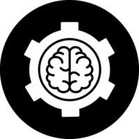 Brain Functions Circle Inverted Icon vector