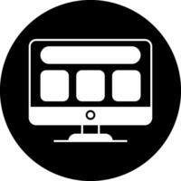 Web Template Circle Inverted Icon vector