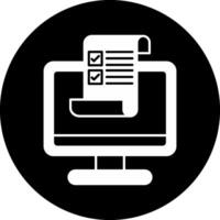 Brief Circle Inverted Icon vector