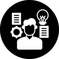 Skills Circle Inverted Icon vector