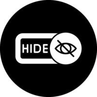 Hide Circle Inverted Icon vector