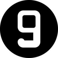 Nine Circle Inverted Icon vector