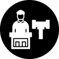 Judge Circle Inverted Icon vector