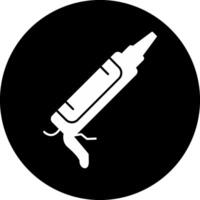 Sealant Gun Circle Inverted Icon vector