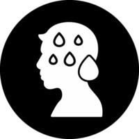 Sweating Circle Inverted Icon vector