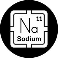 Sodium Circle Inverted Icon vector