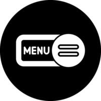 Menu Circle Inverted Icon vector